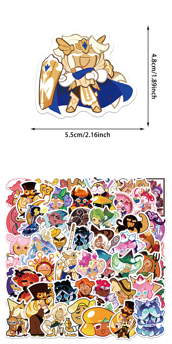 クッキーラン キングダム パパジョーンズ コラボ フォトカード セット クッキーラン キングダム ステッカー 50枚セット PVC 防水 シール 大量