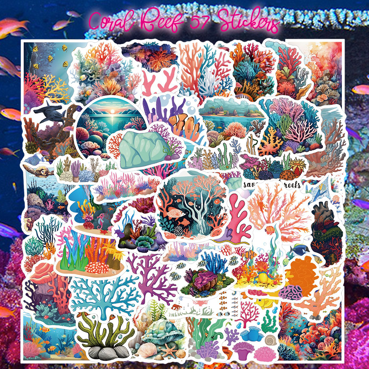  サンゴ ステッカー1
