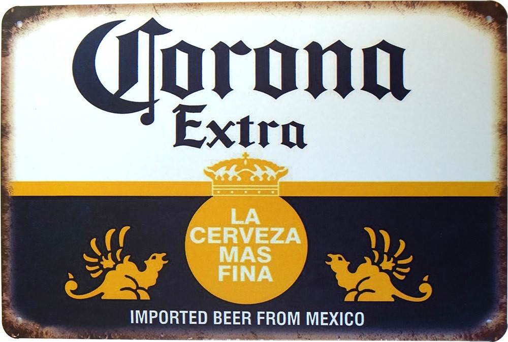 コロナ ビール ブリキ看板  20cm×30cm アメリカン雑貨 Corona Beer サインボード サインプレート バー レストラン｜lupo｜02