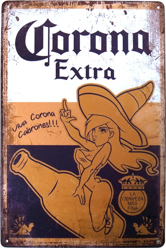 コロナ ビール ブリキ看板  20cm×30cm アメリカン雑貨 Corona Beer サインボード サインプレート バー レストラン｜lupo｜03