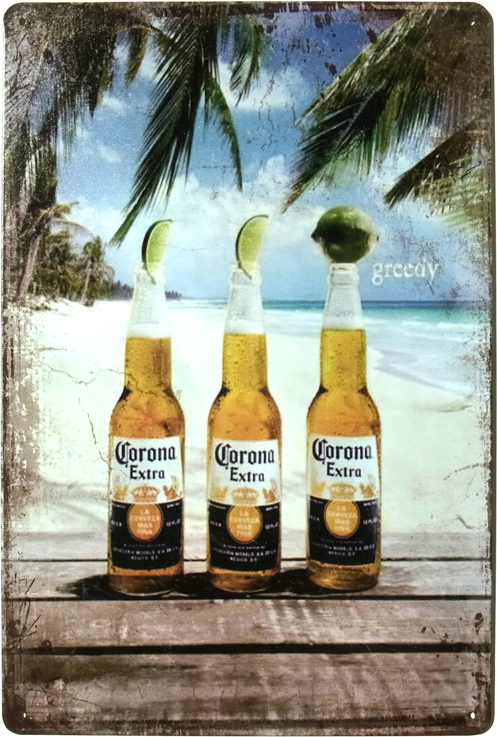 コロナ ビール ブリキ看板 20cm×30cm アメリカン雑貨 Corona Beer サインボード サインプレート バー レストラン