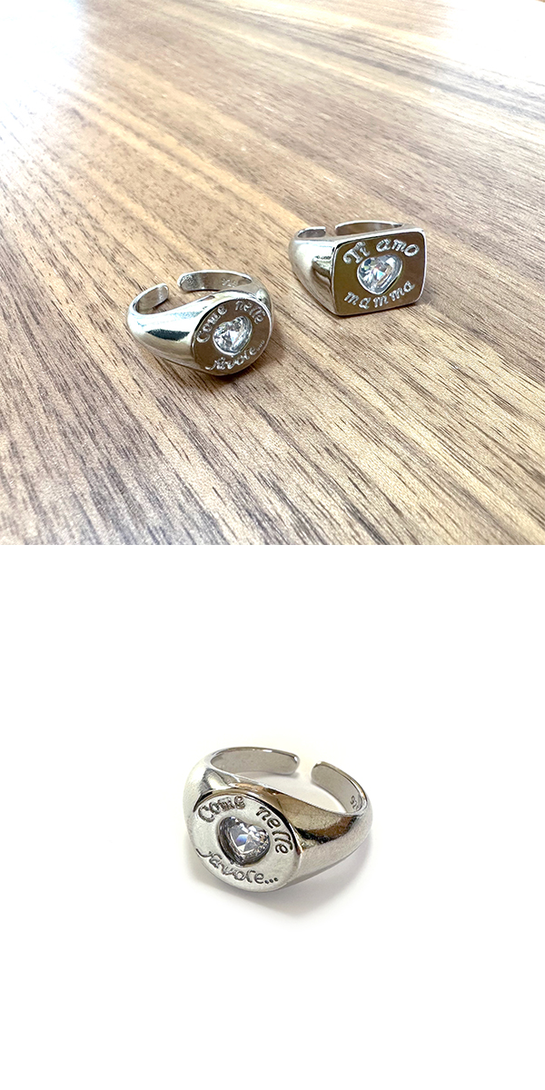 クリスタル ラインストーン シルバー リング 指輪 Silver925 純銀