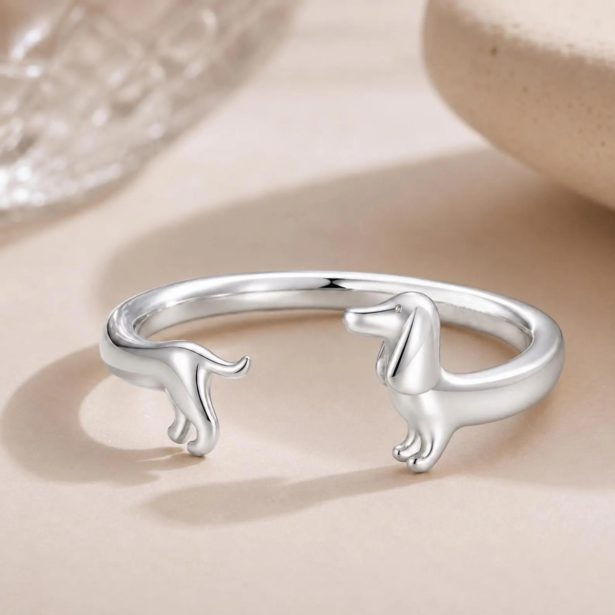 Silver925 キャット リング 指輪 オープンリング 猫 ネコ 肉球 純銀