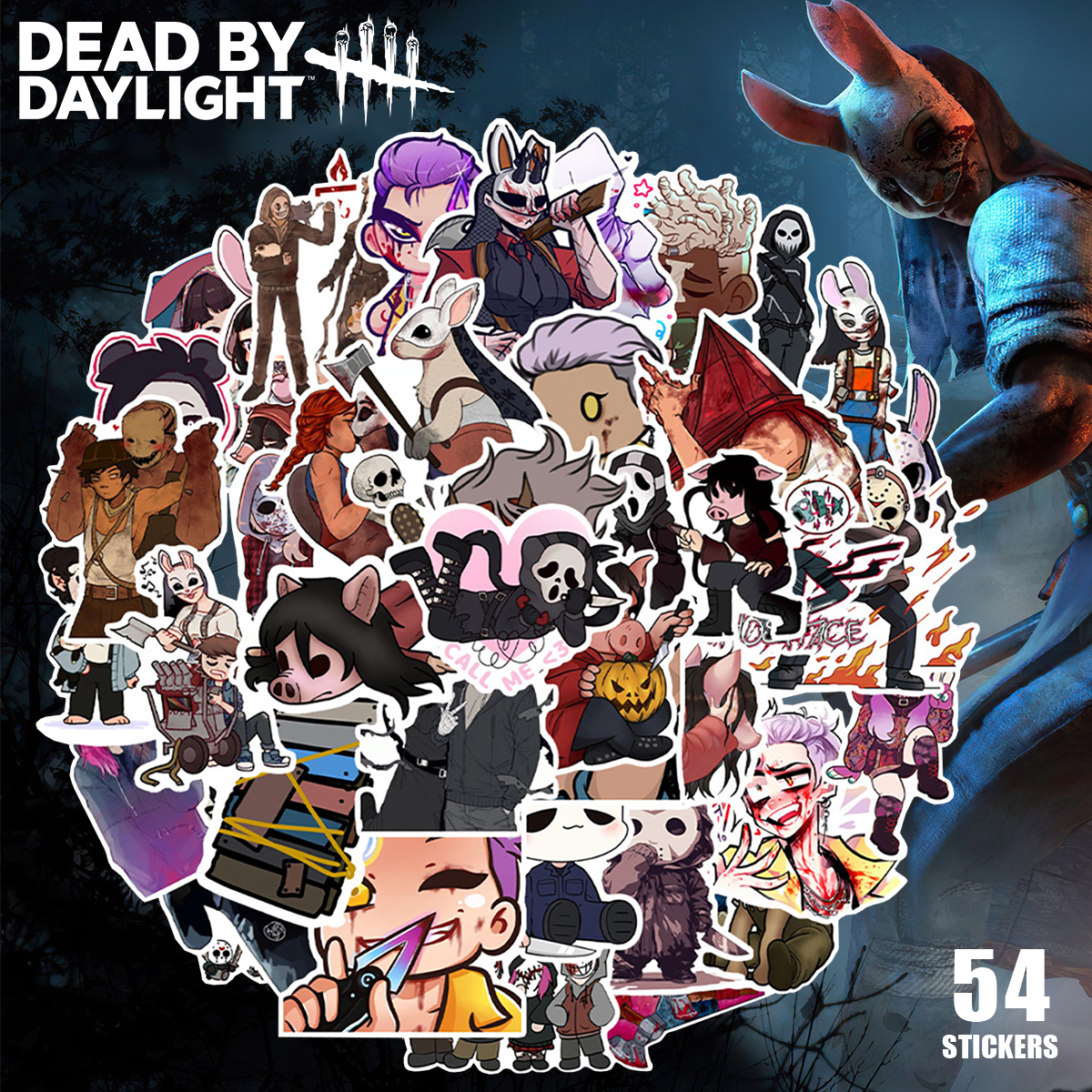 Dead by Daylight デッドバイデイライト ステッカー 54枚セット Ver.2
