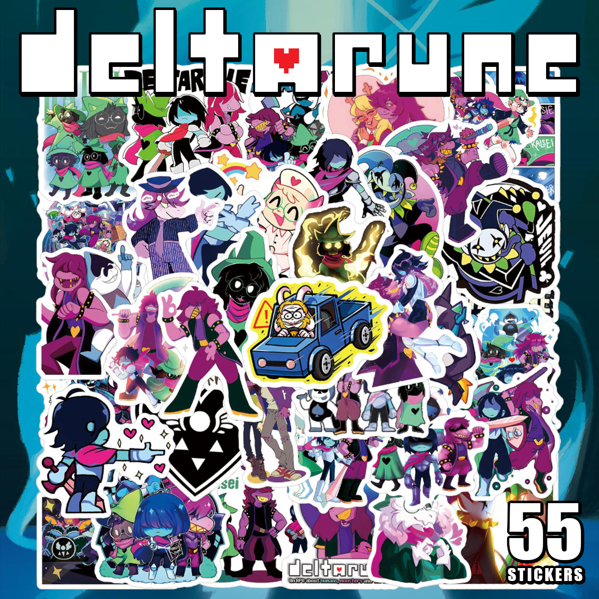 UNDERTALE DELTARUNE ステッカー 55枚セット PVC 防水 シール アンダー