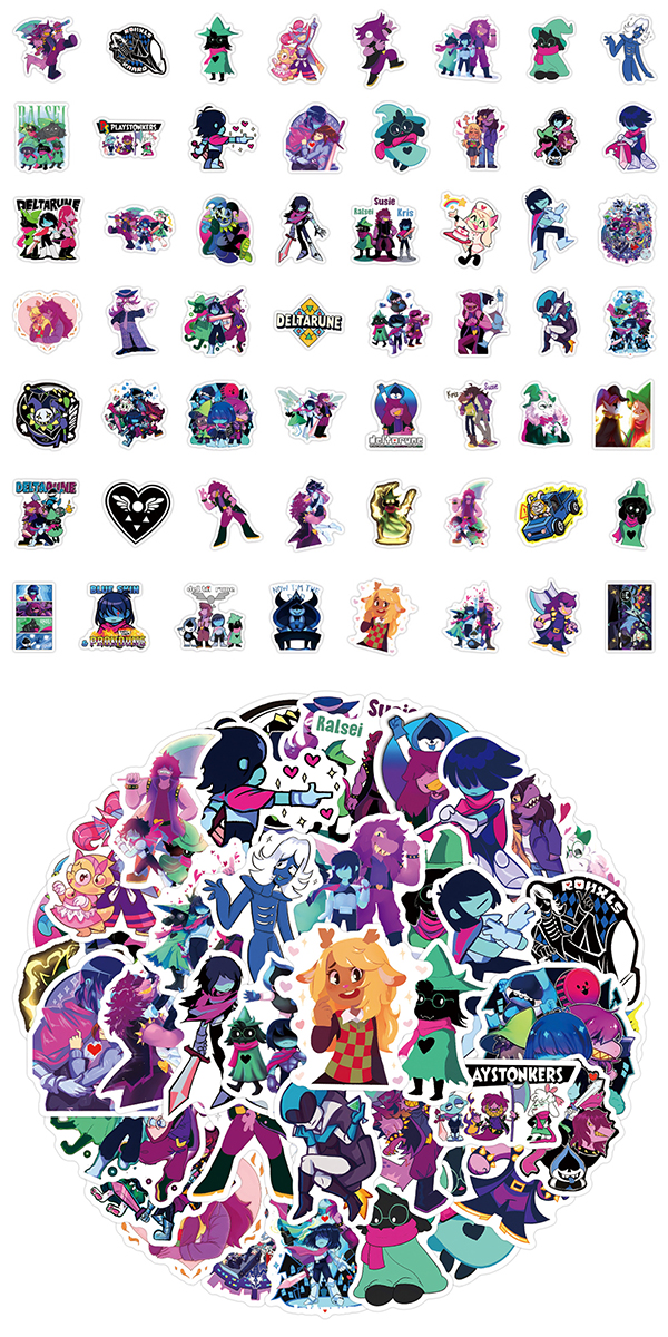 UNDERTALE DELTARUNE ステッカー 55枚セット PVC 防水 シール アンダー