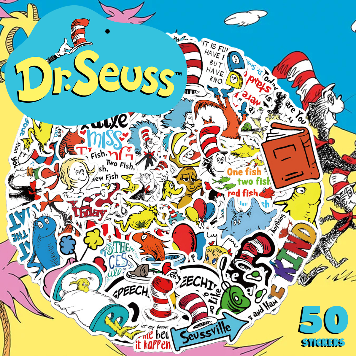 Dr. Seuss ステッカー 50枚セット ドクタースース グリンチ ロラックス