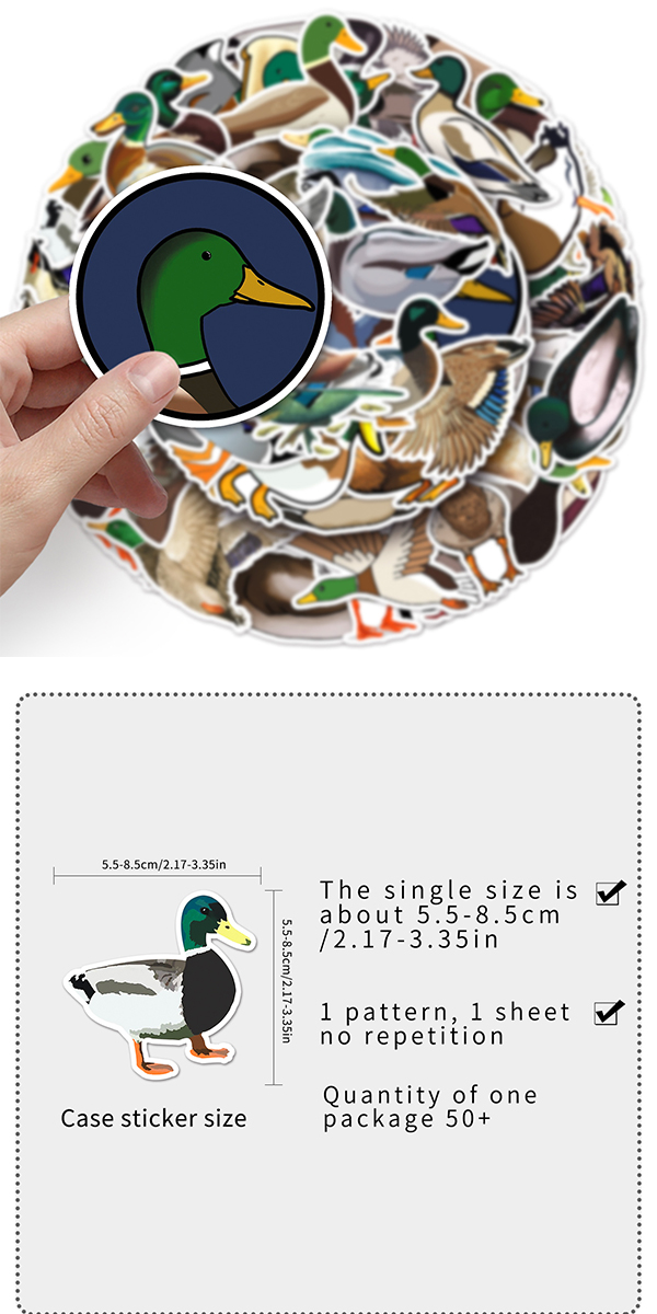  鴨 ステッカー5