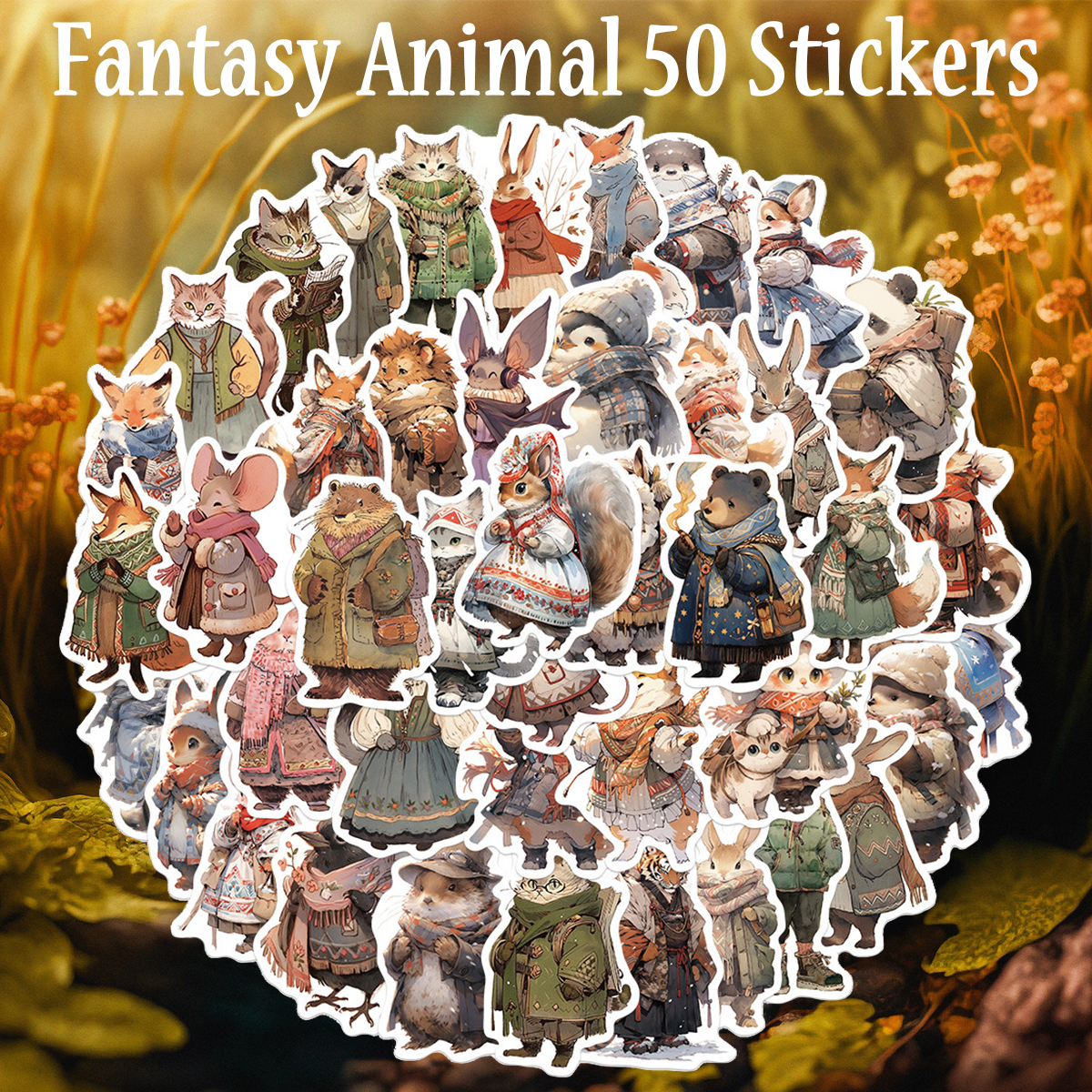  ファンタジー動物ステッカー1