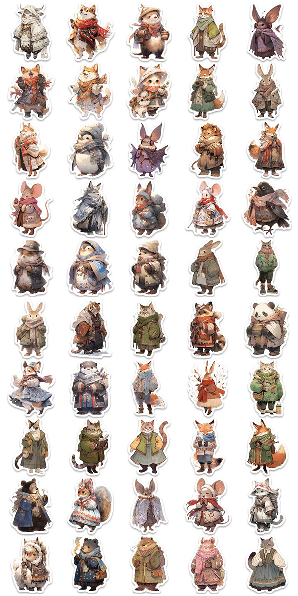  ファンタジー動物ステッカー2