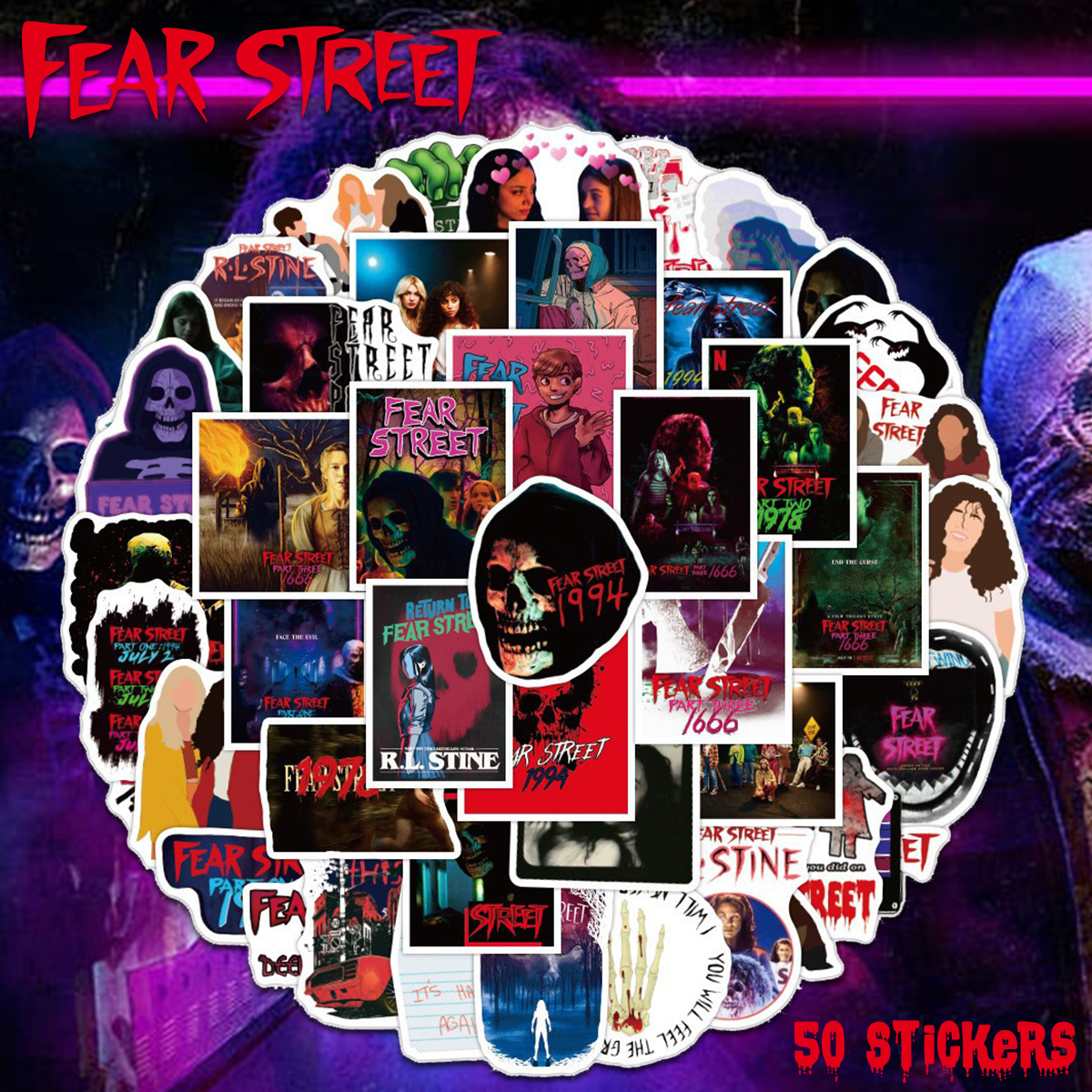 ホラー映画 ステッカー 50枚セット PVC 防水 シール 洋画 海外