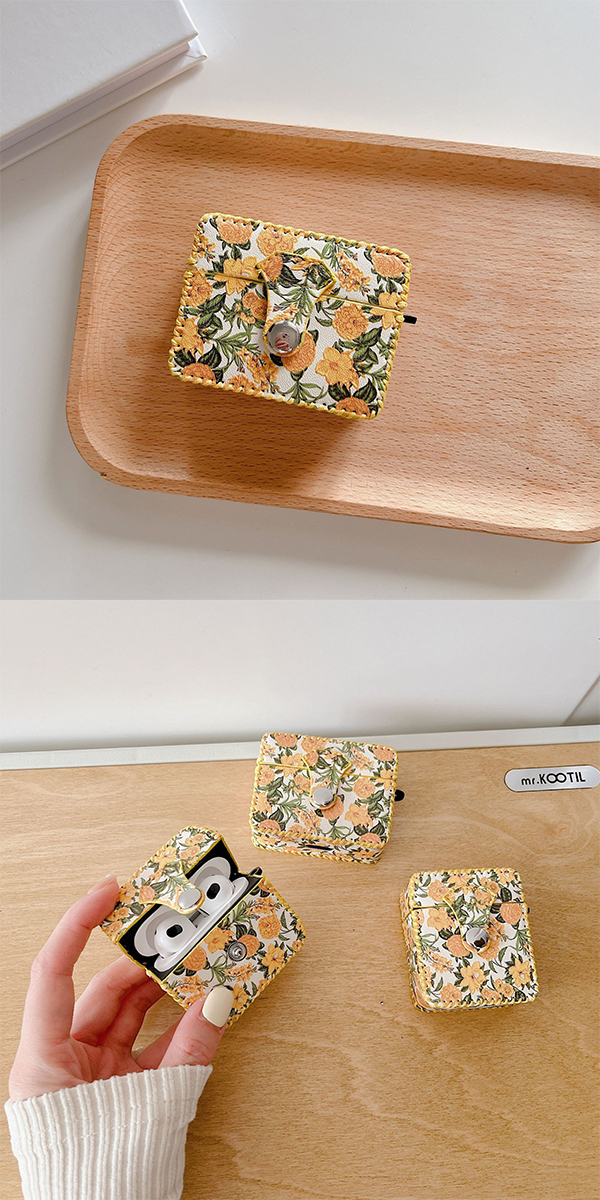 花柄AirPodsケース_5