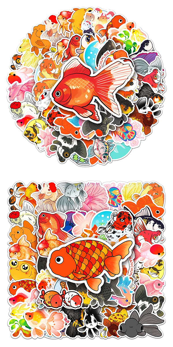  金魚 ステッカー5