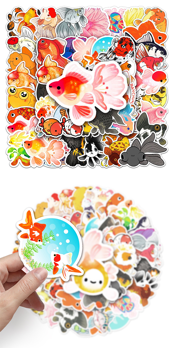  金魚 ステッカー6