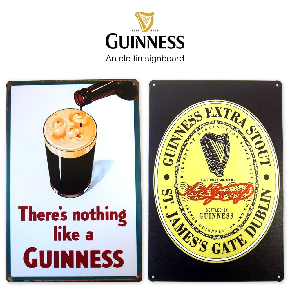 ギネス ビール ブリキ看板 20cm×30cm アメリカン雑貨 Guinness Beer サインボード サインプレート バー レストラン  :guinness-tin-01:LUPO - 通販 - Yahoo!ショッピング