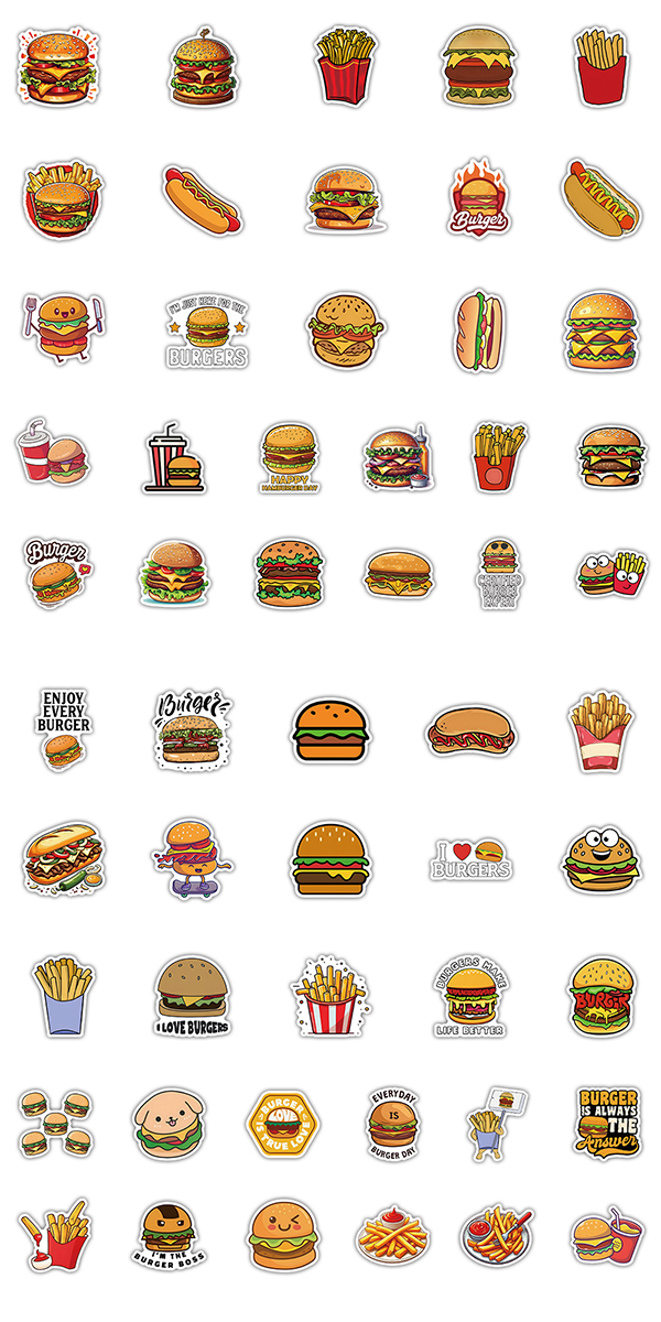  ハンバーガー ステッカー2