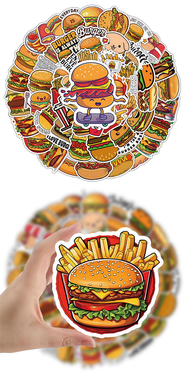 ハンバーガー ステッカー3