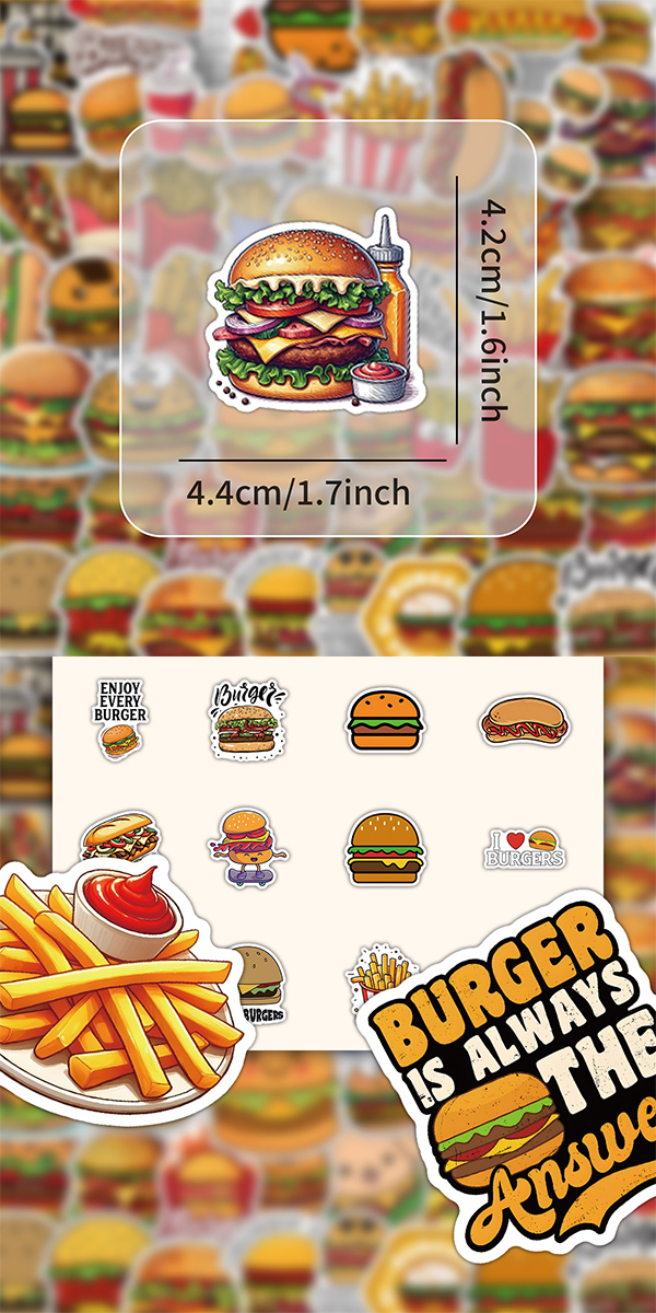  ハンバーガー ステッカー4