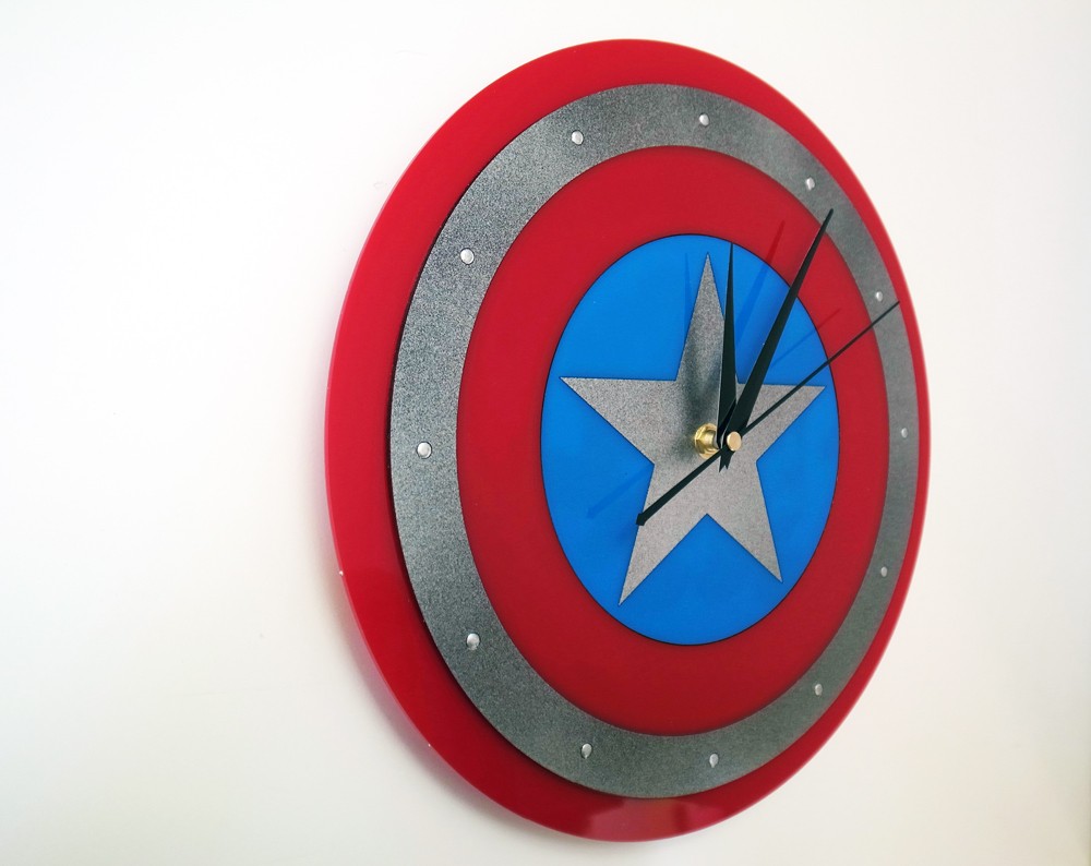 キャプテンアメリカ デザイン ウォールクロック Captain America