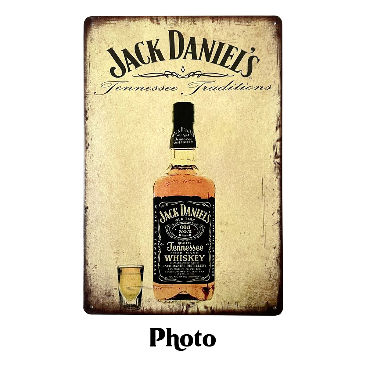 ジャックダニエル Jack Daniel's ブリキ看板 20cm×30cm アメリカン雑貨 