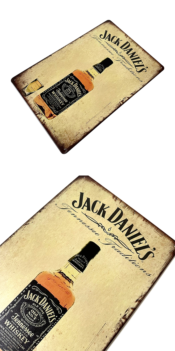 ジャックダニエル Jack Daniel's ブリキ看板 20cm×30cm アメリカン雑貨