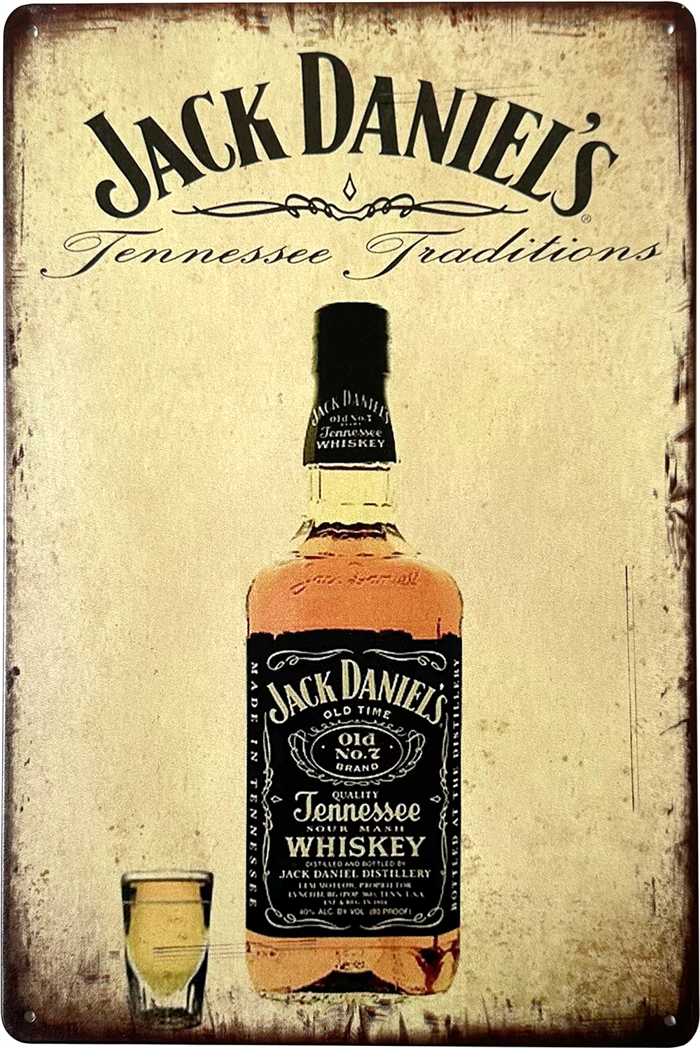 ジャックダニエル Jack Daniel's ブリキ看板 20cm×30cm アメリカン雑貨 サインボード サインプレート バー レストラン｜lupo｜02