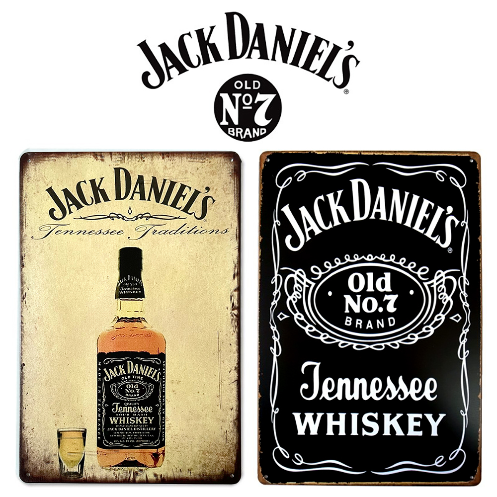 ジャックダニエル Jack Daniel's ブリキ看板 20cm×30cm アメリカン雑貨