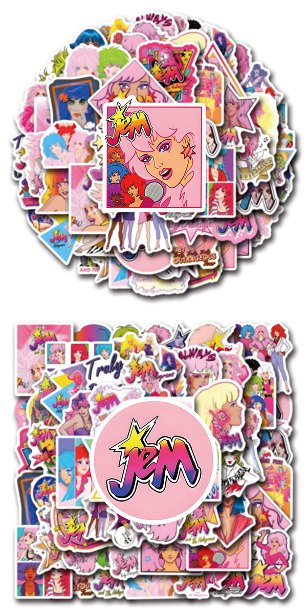 Jem ジェム＆ホログラムズ ステッカー 57枚セット PVC 防水 シール
