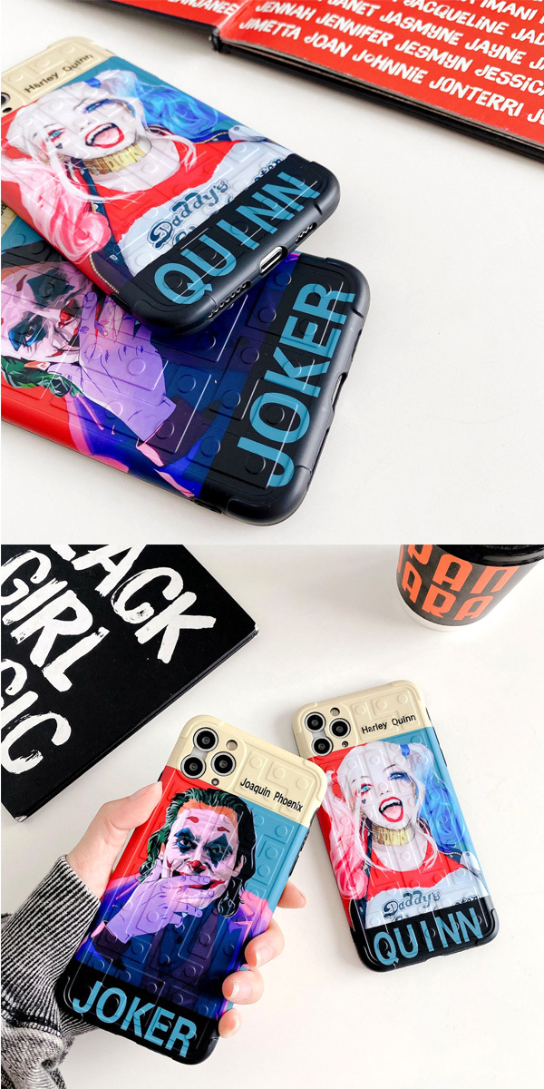 ジョーカー & ハーレイクイン iPhone ケース 液晶フィルム付き iPhone11 iPhone12 iPhone12mini バットマン