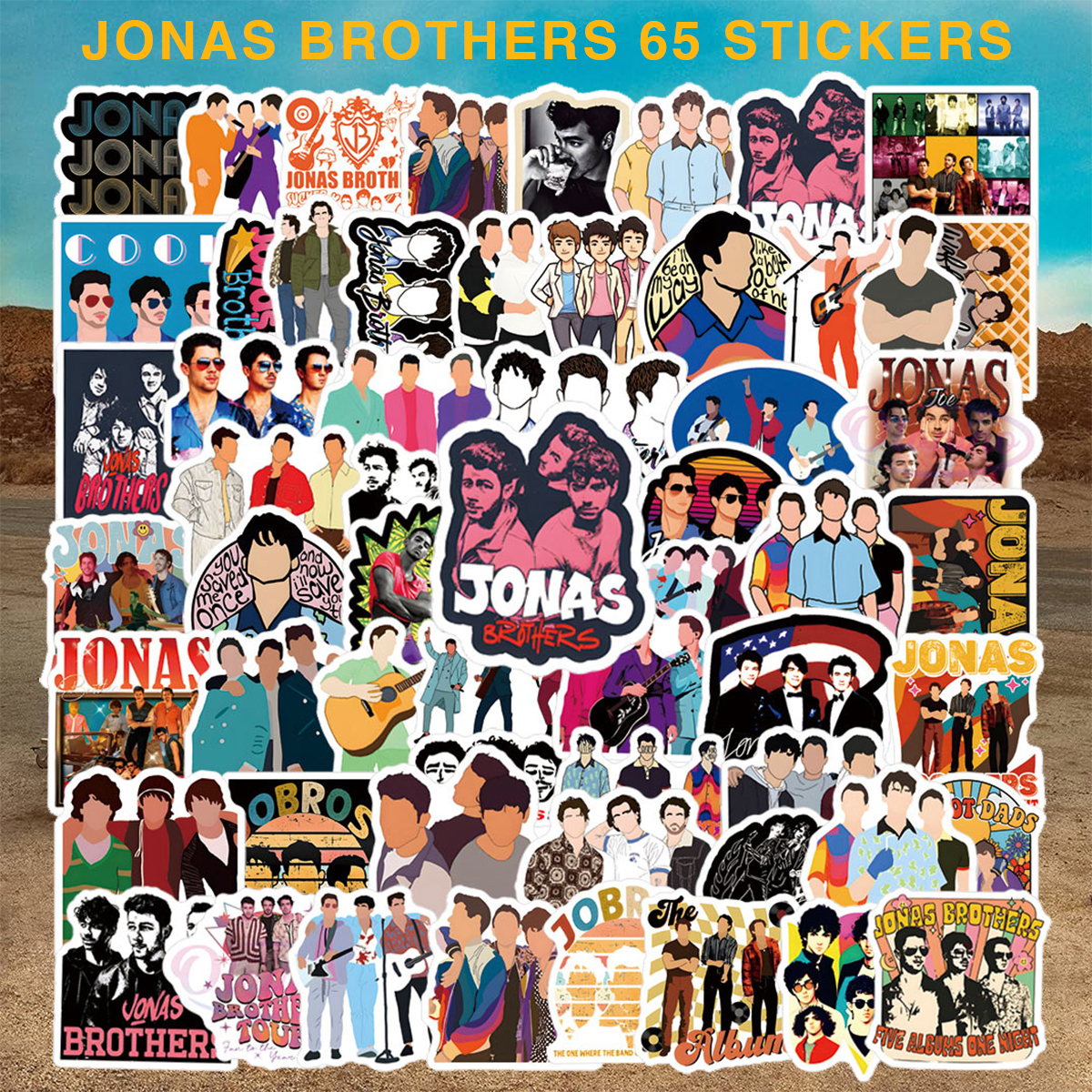 洋楽 男性アーティスト ステッカー 50枚セット PVC 防水 シール 全7種