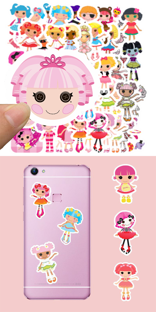 ララループシー Lalaloopsy ステッカー 50枚セット PVC 防水 シール
