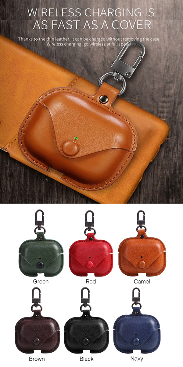 SALE フェイク レザー AirPods ケース Pro 第3世代 カラビナ付き