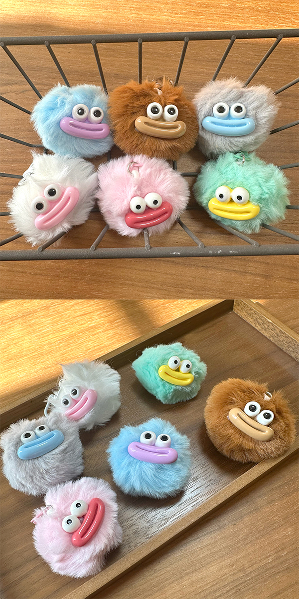 ☆6個セット☆ ポンポン ソーセージリップ モンスター キーホルダー