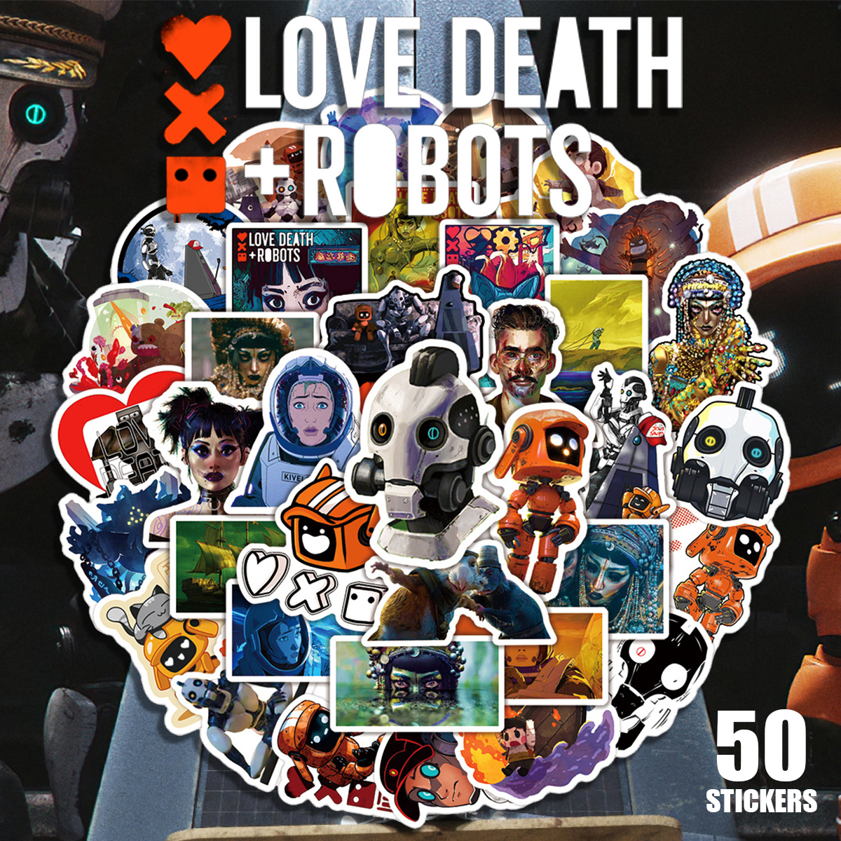 Love Death & Robots ステッカー 50枚セット PVC 防水 シール 大量