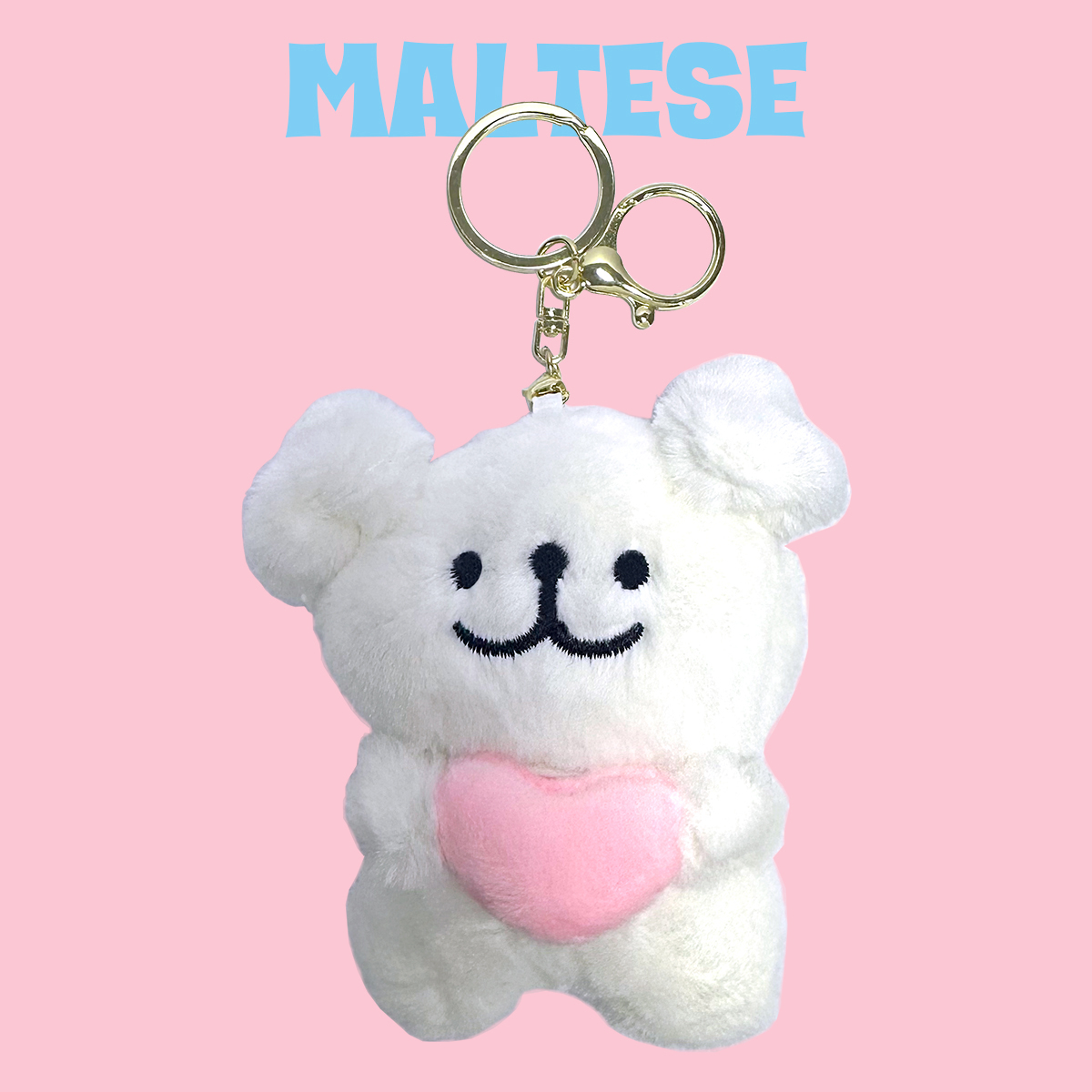マルチーズとレトリーバー ぬいぐるみ キーホルダー Maltede & Retriever Puppy Life 犬 いぬ イヌ 韓国 キャラクター グッズ | ブランド登録なし | 01
