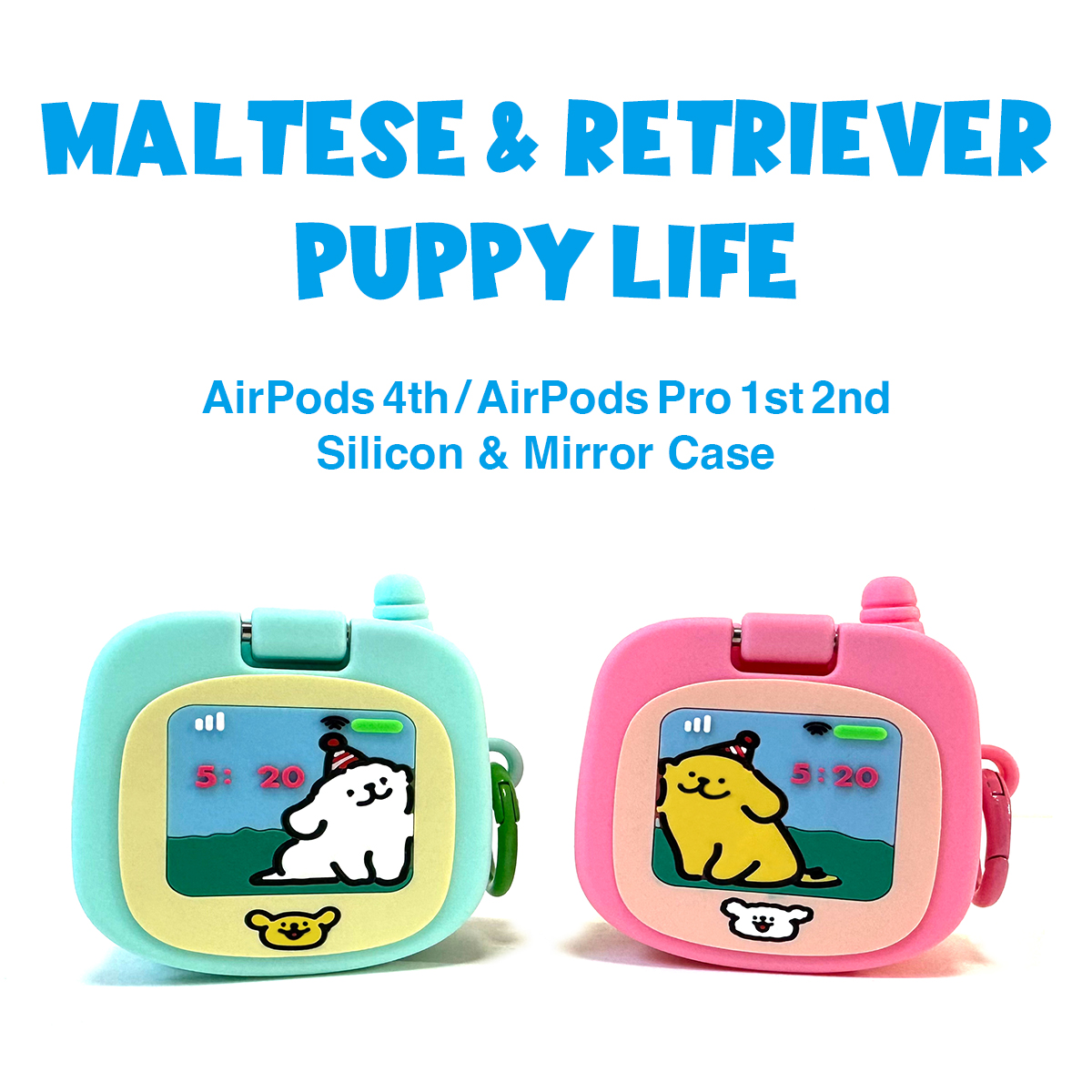 AirPods 4本体 + 犬型ケース Amazon | Airpods 4 ケース 小犬 ペット犬 可愛い 韓国 ブラウン