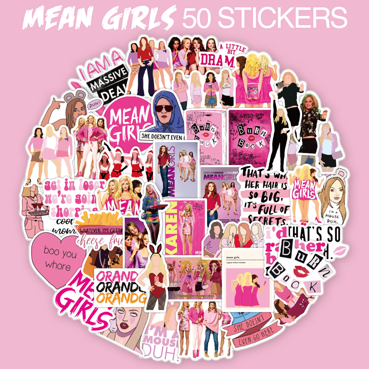 Mean Girls ステッカー 50枚セット PVC 防水 シール ミーン