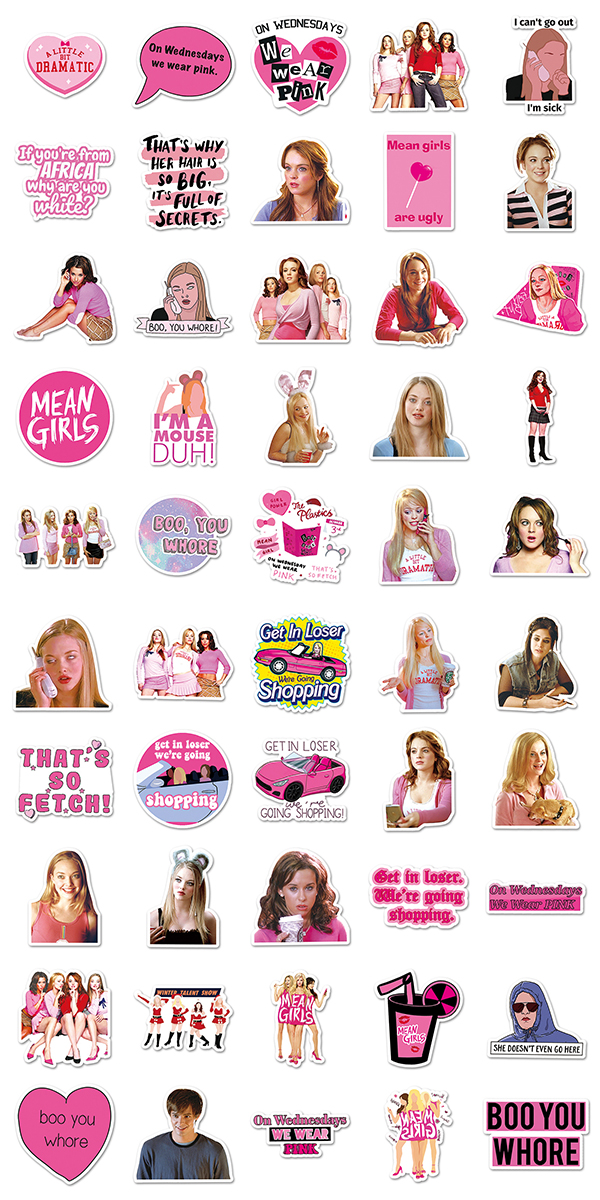 Mean Girls ステッカー 50枚セット PVC 防水 シール ミーン