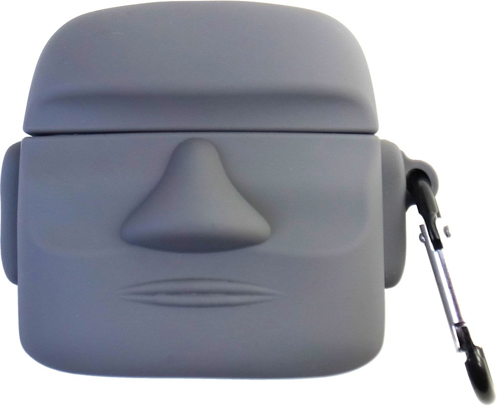 モアイ像 AirPods AirPodsPro ケース カラビナ付き 第3世代 第4世代 対応 エアポッズ ワイヤレス イヤホン ヘッドホン iPhone | ブランド登録なし | 02