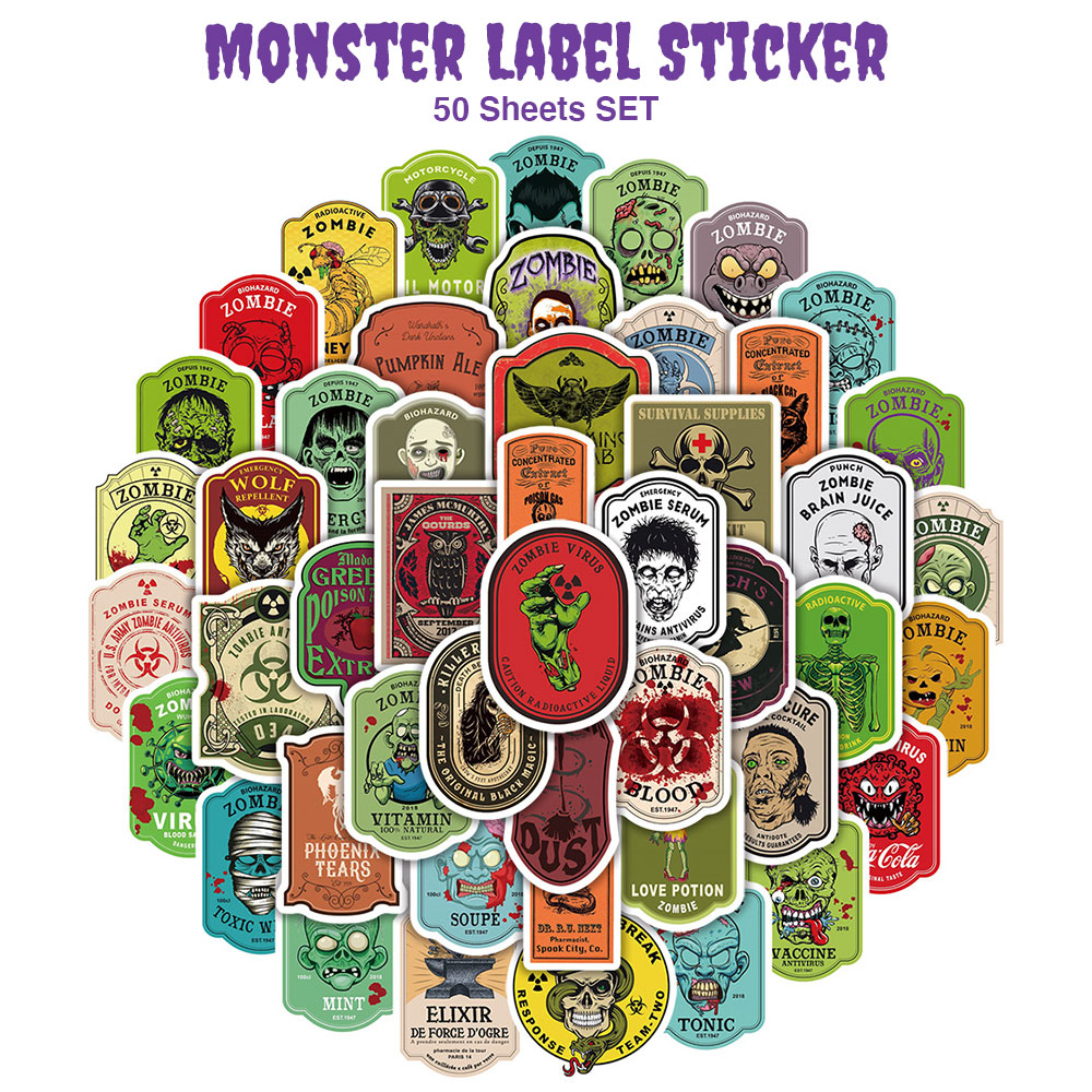 ホラー映画 ステッカー 50枚セット PVC 防水 シール 洋画 海外