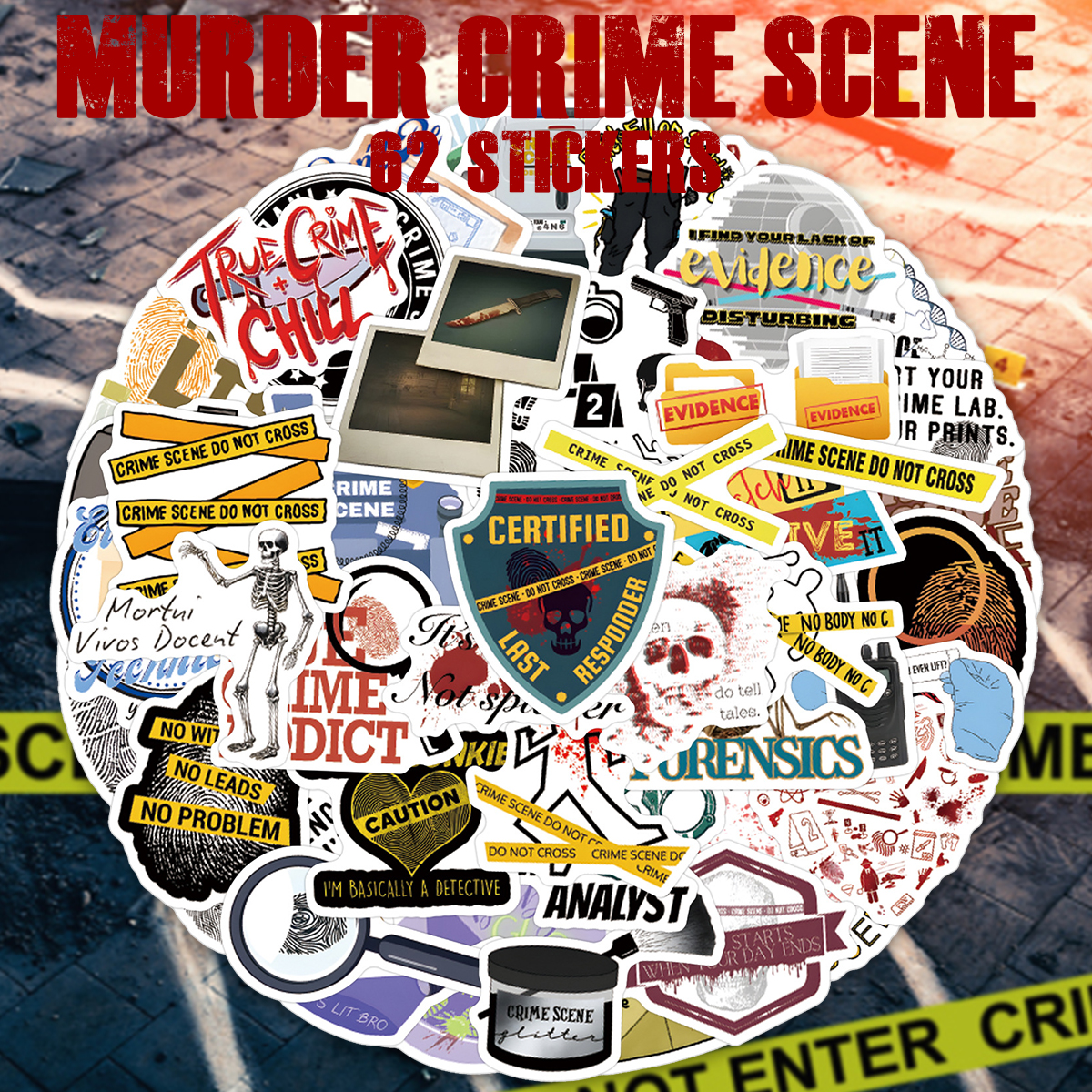  殺人現場 ステッカー1