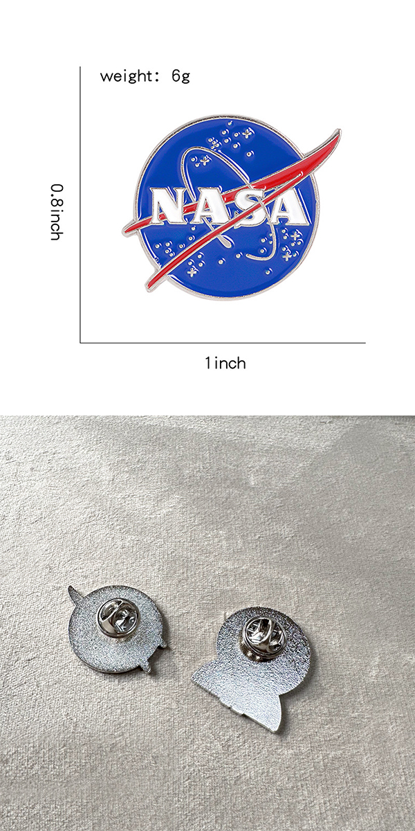 NASA スペースシャトル ピンバッチ 2個セット ピンズ UFO ロケット