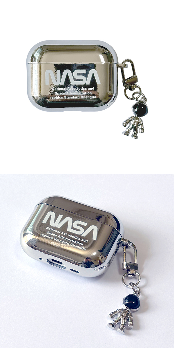 NASA AirPods Pro 第3世代 第4世代 ケース メタリック エアポッズ