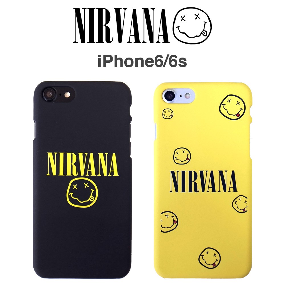 SALE Nirvana iPhone6s ケース 液晶フィルム付 ニルヴァーナ スマイル カートコバーン アイフォンケース iPhoneケース