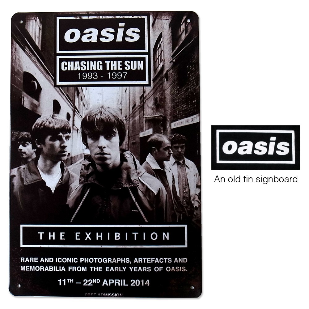 Oasis オアシス ブリキ看板 20cm×30cm アメリカン雑貨 サインボード