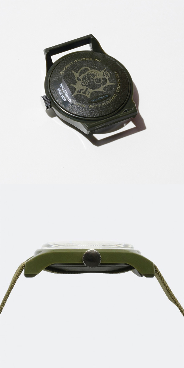 POPEYE × TIMEX 腕時計 キャンパー ブラック/カーキ ポパイ タイメックス ミリタリー ベトナム戦争