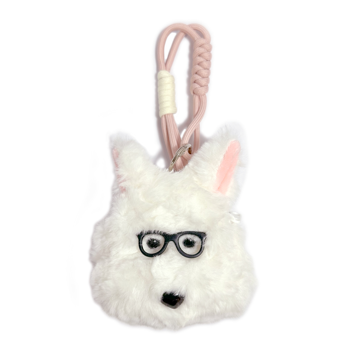 パピー フェイス型 ミニポーチ ストラップ マジックテープ付き ドッグ いぬ イヌ 犬 コインケース 小物入れ 小銭入れ キーホルダー ペット グッズ