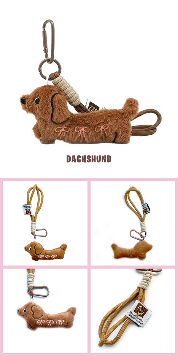 マルチーズ ダックスフンド パピー ぬいぐるみ キーホルダー チャーム