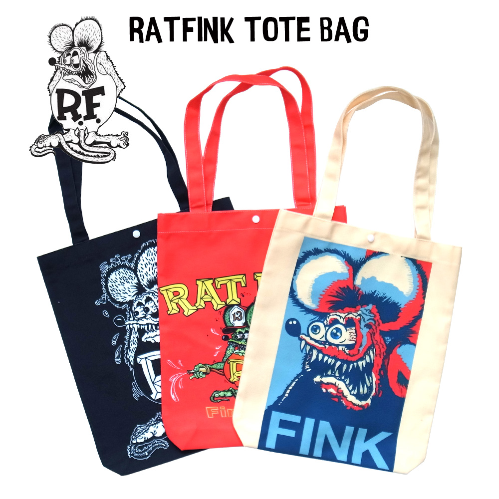 RATFINK トートバッグ ラットフィンク レッド ショルダーバッグ - バッグ