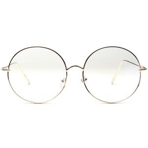 大きめ 丸メガネ 華奢 ステンレス フレーム 伊達メガネ 眼鏡 サングラス